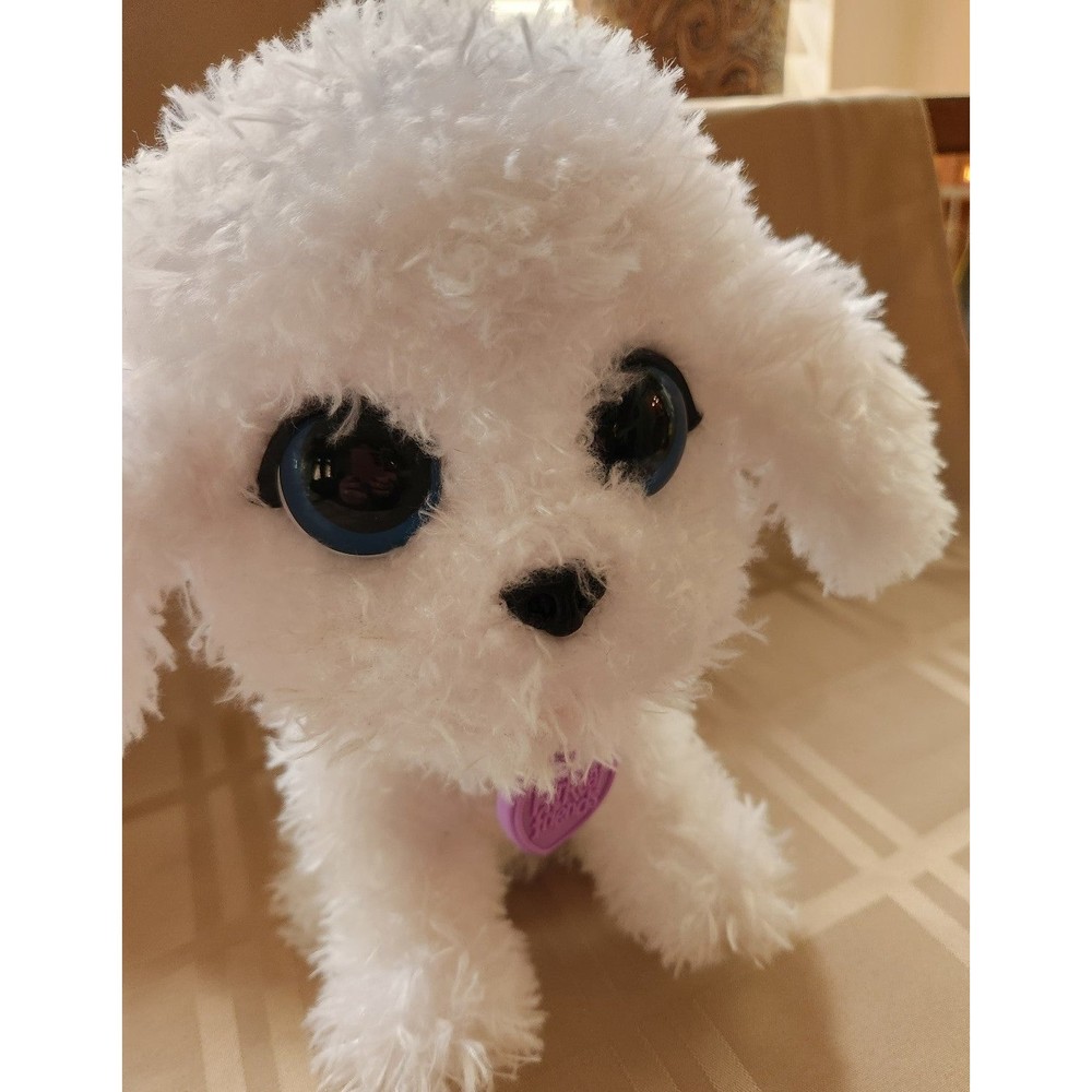 FUR REAL FRIENDS White Poodle Maltese Puppy Barks Plush Whimpers Works great.